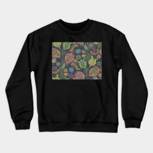 Folkish Foliage Crewneck Sweatshirt